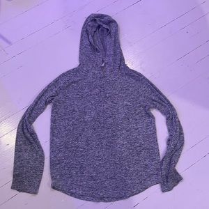 Athleta long sleeve soft grey hooded shirt